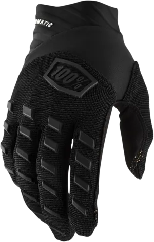 100% Airmatic Gloves - Black/Charcoal - Large 10000-00002