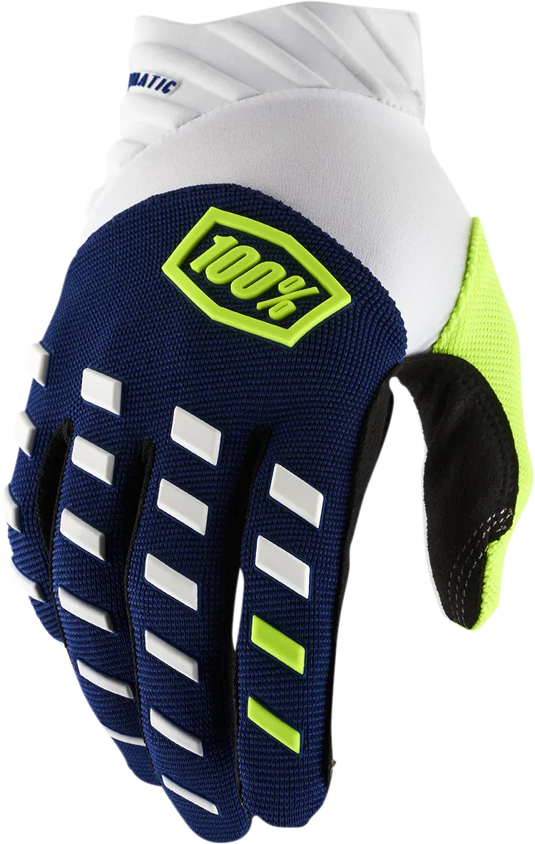 100% Airmatic Gloves - Navy/White - Large 10000-00017