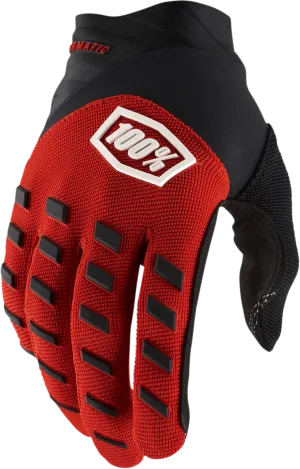100% Airmatic Gloves - Red/Black - XL 10000-00028