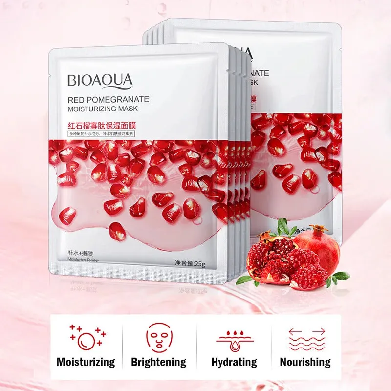 8 Piece Fruit Facial Masks For Moisturizing & Brightening Skin