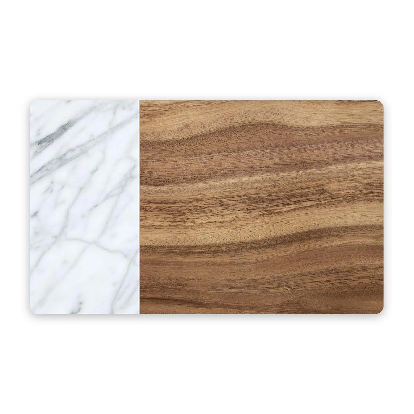 Acacia Wood & Carrara Marble Pet Placemat