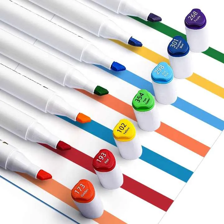 Color Double-End Easy-Clean-مجموعة أقلام رسم