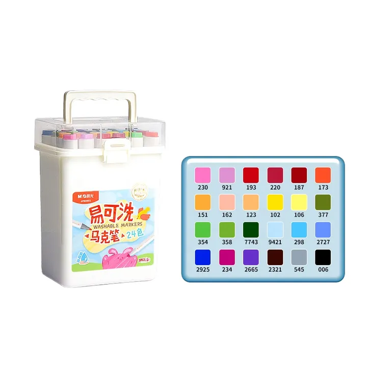 Color Double-End Easy-Clean-مجموعة أقلام رسم