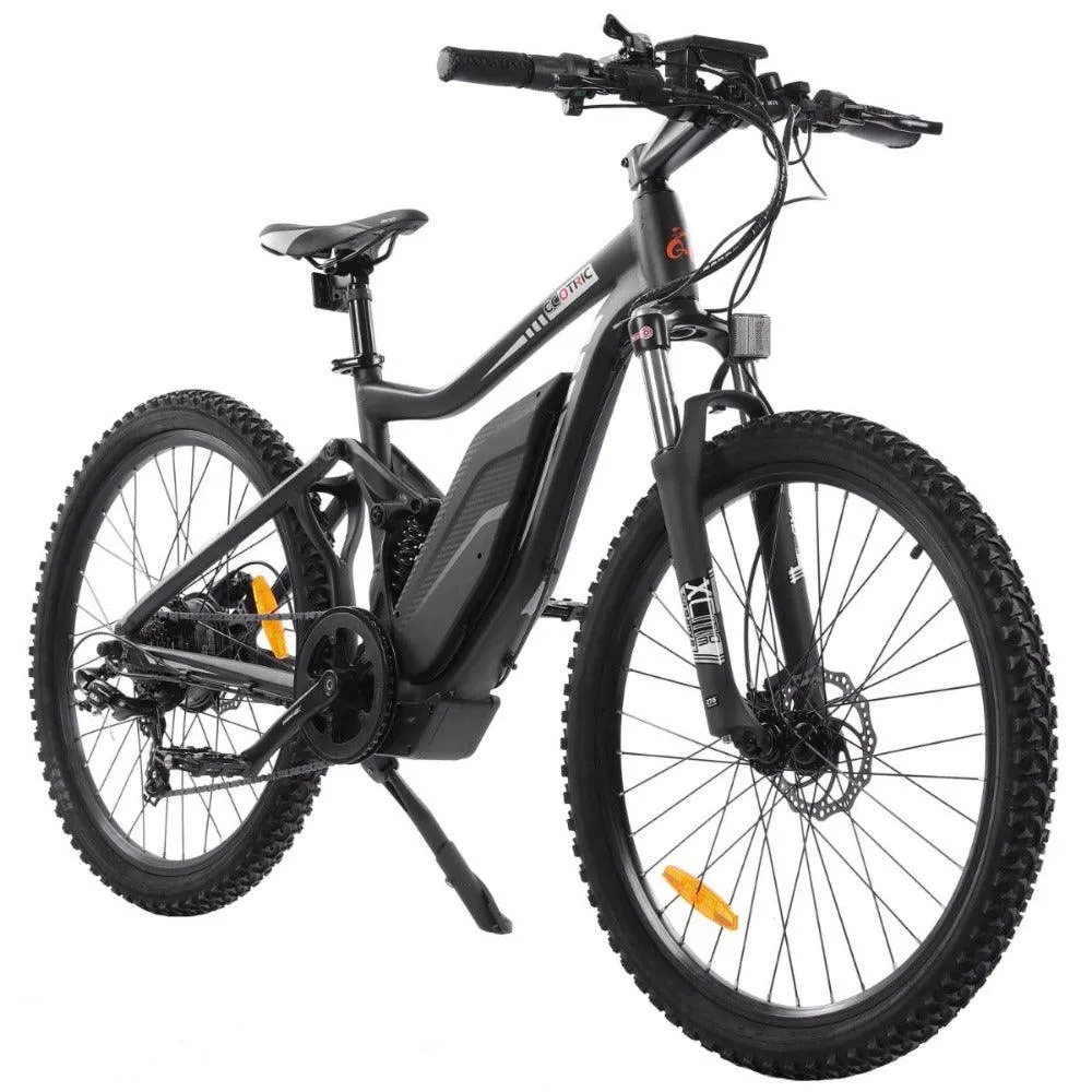 Ecotric Tornado Full Suspension Electric Bike - Matt Black