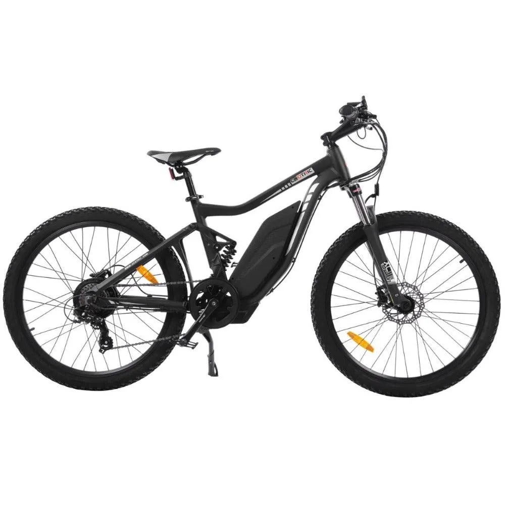 Ecotric Tornado Full Suspension Electric Bike - Matt Black
