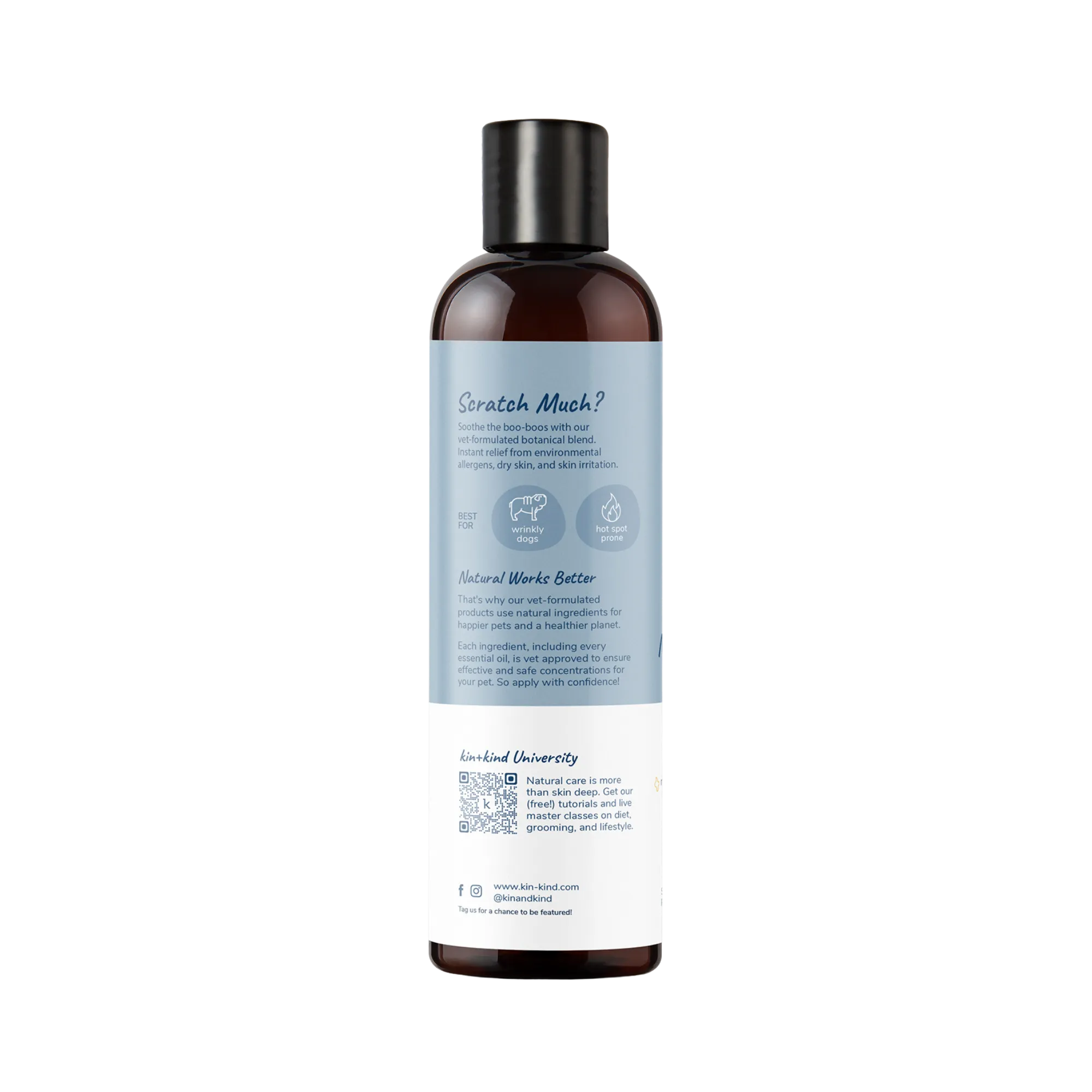 Kin   Kind Itchy Dog Natural Shampoo Tea Tree & Grapefruit, 12 oz