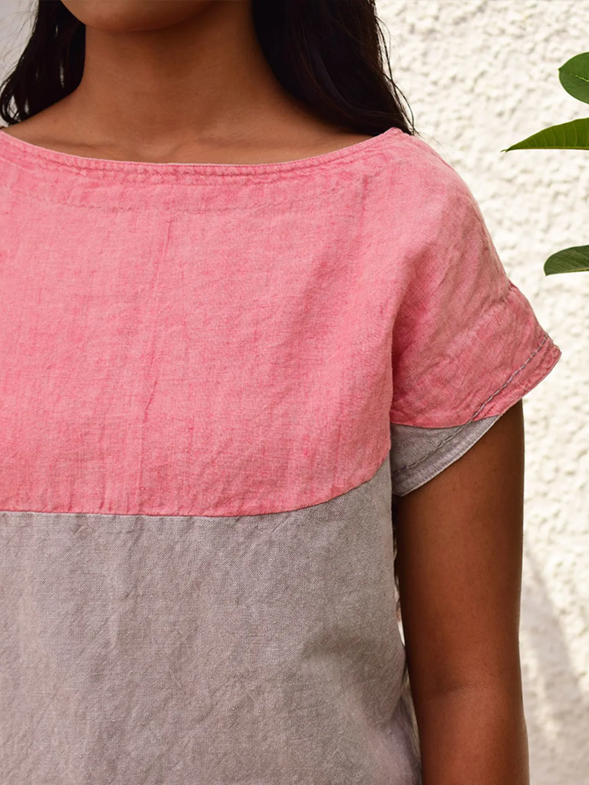 Linen Top Colour Block