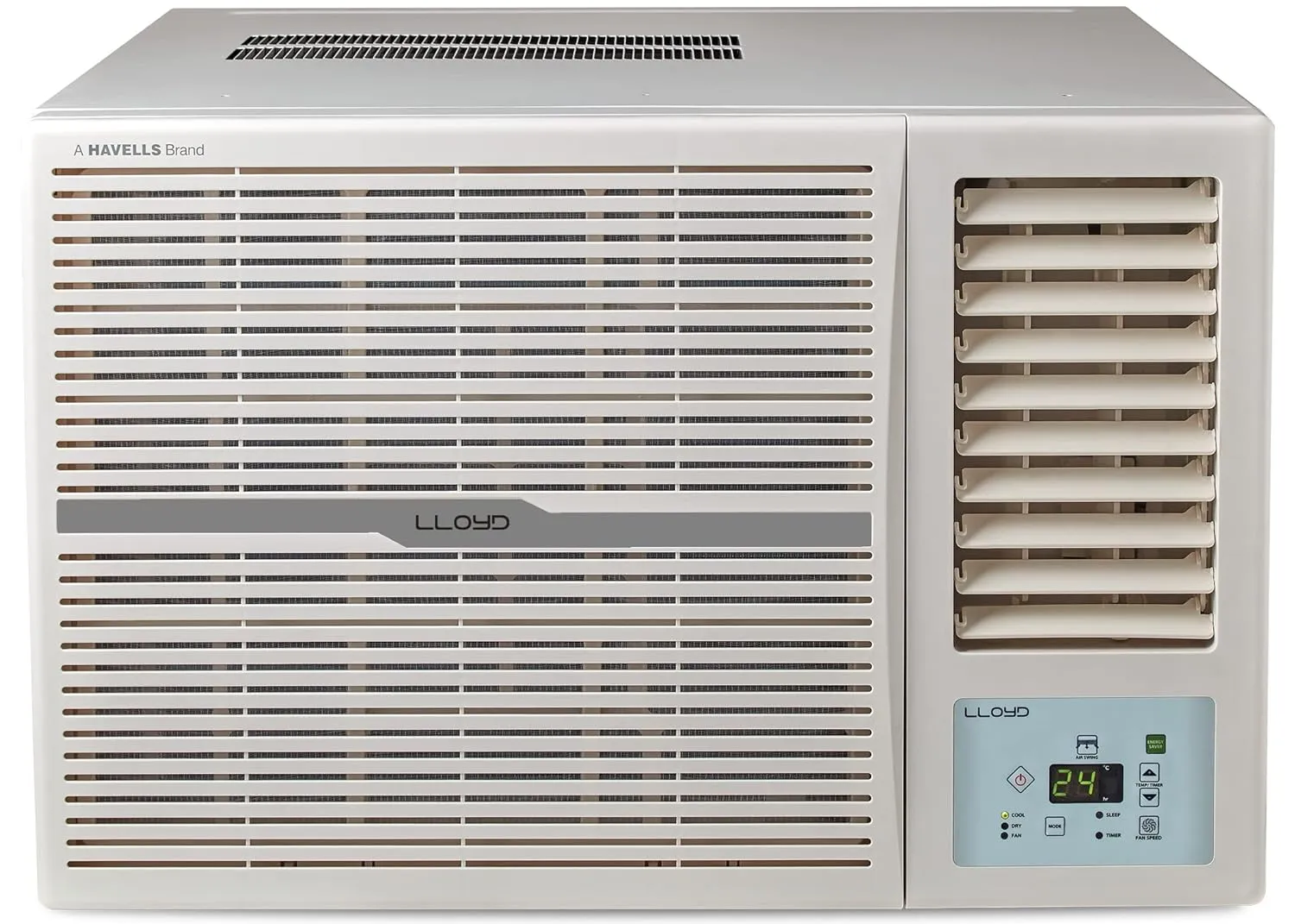 Lloyd GLW12C3XWSEW 1.0 Ton 3 Star Fixed Speed Window AC (Copper, White with Silver Deco Strip)