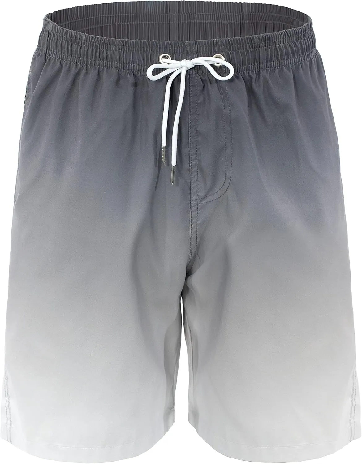 Mens Summer Beach Quick-Dry Board Shorts Color-Gradient Printed Swim Trunks