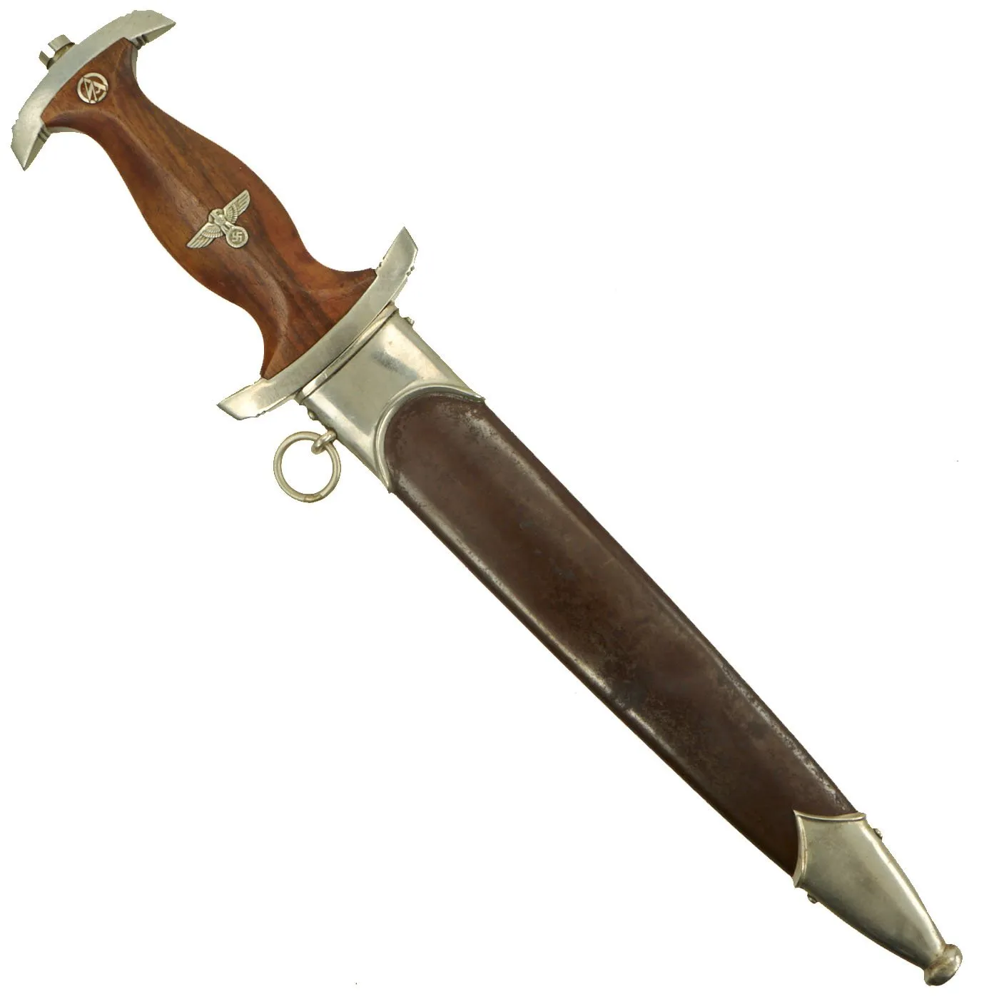 Original German Early WWII SA Dagger by Rare Maker Wilhelm Kober of Suhl with Scabbard
