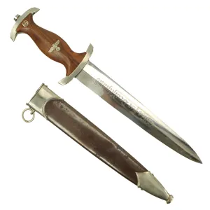 Original German Early WWII SA Dagger by Rare Maker Wilhelm Kober of Suhl with Scabbard