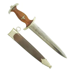 Original German Early WWII SA Dagger with Scabbard by Rare Maker Wilhelm Kober & Co. of Suhl