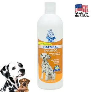 Pet Dogs Natural Shampoo Oatmeal Vanilla Odor Eliminator Dry Itching Skin 16 oz