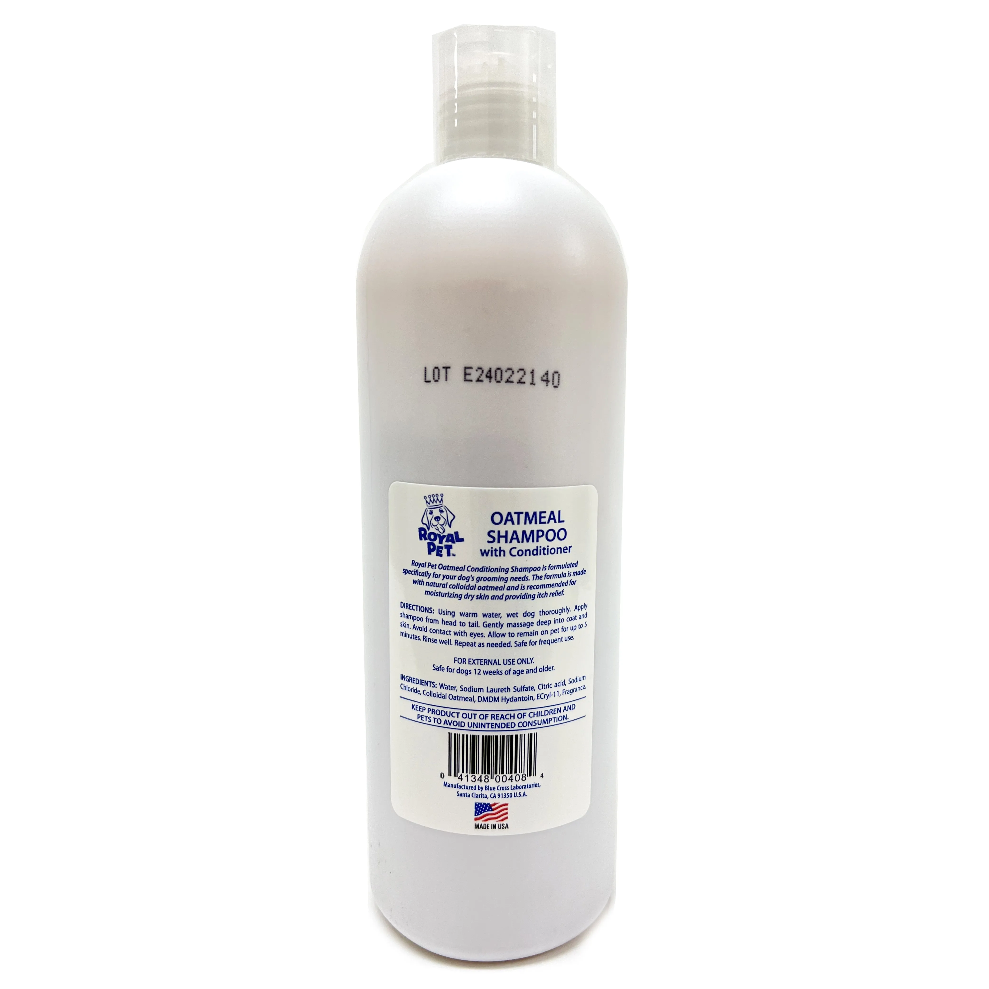Pet Dogs Natural Shampoo Oatmeal Vanilla Odor Eliminator Dry Itching Skin 16 oz