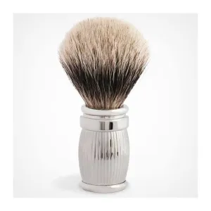 Plisson Brass Engraved Palladium Badger Hair Bristle Shaving Brush