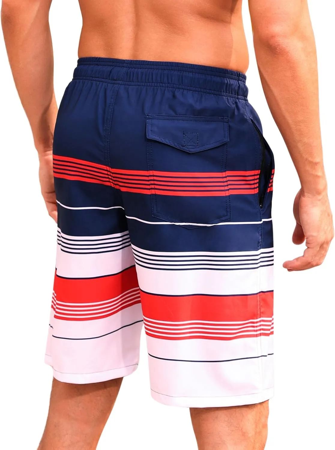 SILKWORLD Mens Swimming Shorts Quick Dry Beach Trunks Swimwear with Mesh Lining